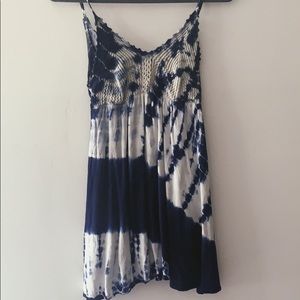 tie dye crochet dress